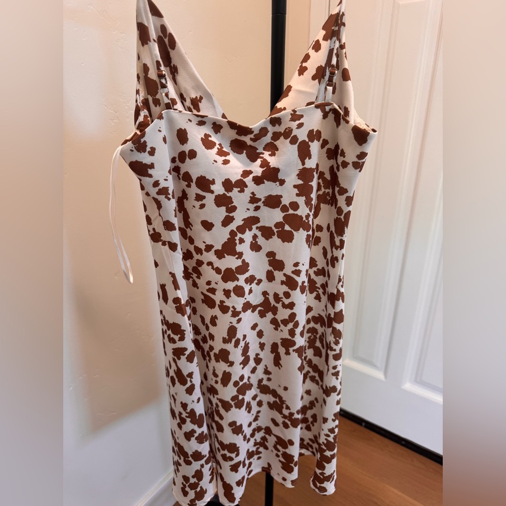 12th Tribe Cowprint Slip Dress - Picture 2 of 4